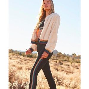 Spiritual Gangster Faux Fur Bomber Jacket